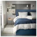 IKEA MALM МАЛЬМ, каркас кровати, синий/Лейрсунд, 140x200 см 795.599.76 фото thumb №7