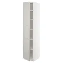 IKEA METOD МЕТОД, висока шафа із полицями, білий / світло-сірий Lerhyttan, 40x60x200 см 494.633.53 фото thumb №1