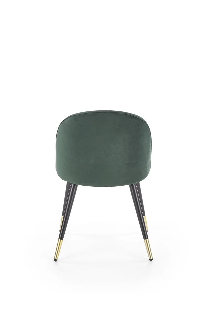 Кухонний стілець HALMAR K315, ніжки - чорний / золотий, оббивка - зелений фото №8