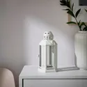 IKEA ENRUM ЕНРУМ, ліхтар для свічки-таблетки/прим/вул, білий, 22 см 905.263.57 фото thumb №3