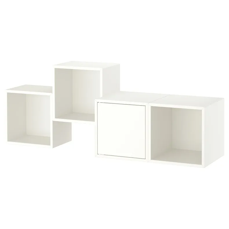 IKEA EKET ЕКЕТ, настінна комбінація шаф, білий, 140x35x53 см 795.702.95 фото №1