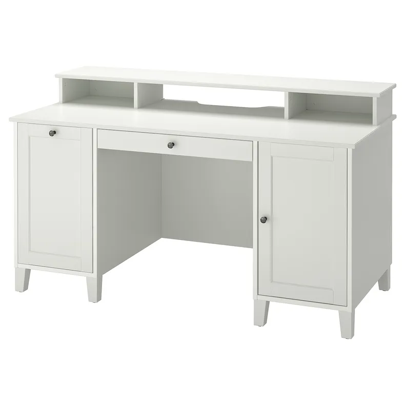 IKEA IDANÄS ІДАНЕС, письмовий стіл із додатков відділом, білий 594.839.92 фото №1