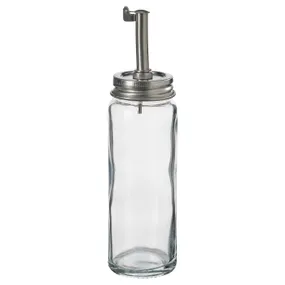 IKEA CITRONHAJ ЦИТРОНХЭЙ, бутылка для масла / уксуса, Прозрачное стекло / нержавеющая сталь, 16 см 205.532.07 фото