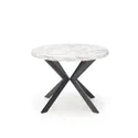 Кухонний стіл HALMAR PERONI 100-250x100 см білий мармур - чорний фото thumb №11