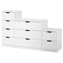 IKEA NORDLI НОРДЛІ, комод із 9 шухлядами, білий, 160x99 см 192.480.15 фото thumb №1