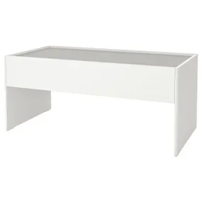 IKEA DUNDRA ДУНДРА, стіл з відділенням для зберігання, білий/сірий 304.724.99 фото