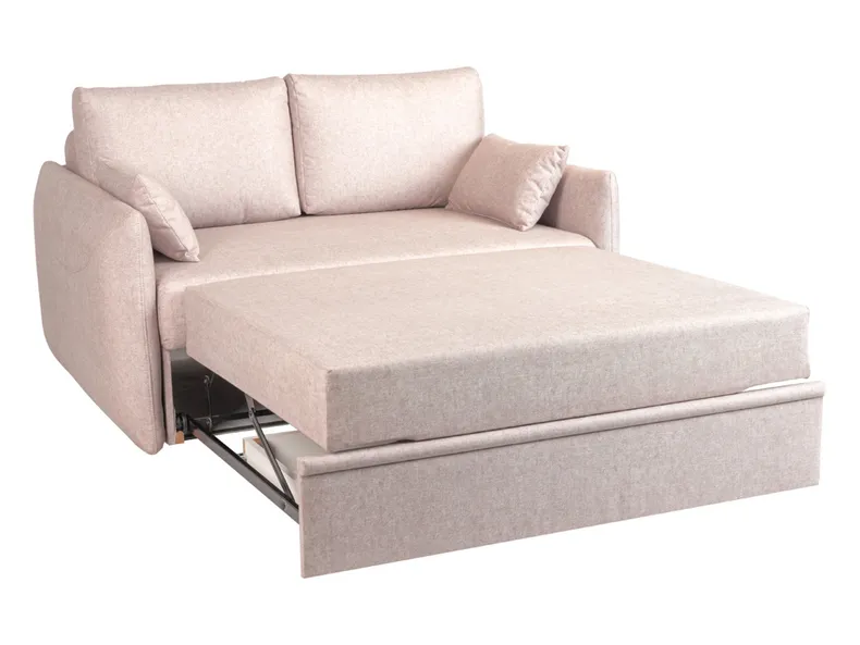 BRW Двухместный диван-кровать Sevo с ящиком для хранения велюровый бежевый SO2-SEVO-2FBK-G1_BD60D8 фото №4