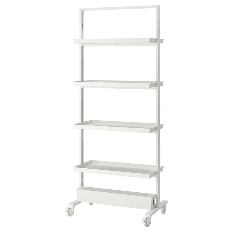 IKEA MITTZON МИТТЗОН, каркас+колесики / полка / короб д / пров, белый, 85x205 см 395.623.63 фото №1