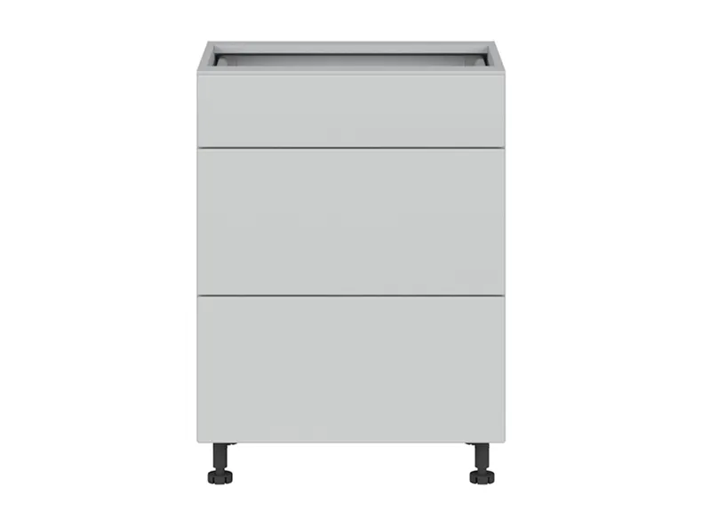 BRW Шкаф кухонный базовый Top Line 60 см с ящиками бесшумного закрывания светло-серый матовый, греноловый серый/светло-серый матовый TV_D3S_60/82_2STB/STB-SZG/BRW0014 фото №1