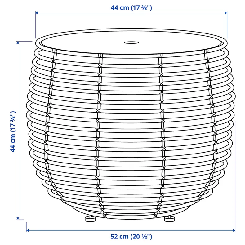 IKEA FÅLSKÄR ФОЛЬСКЭР, садовый столик, коричневый 505.337.36 фото №6