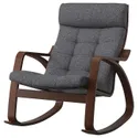 IKEA POÄNG ПОЭНГ, кресло-качалка, коричневый / темно-серый 295.021.24 фото thumb №1