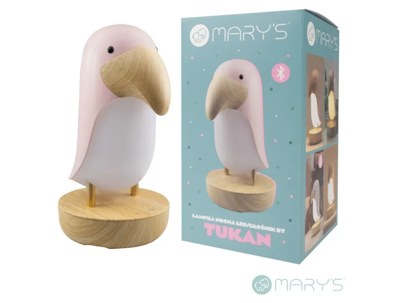 BRW Светодиодная колонка Toucan от Mary's светло-розовая и коричневая 096908 фото №5