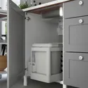 IKEA ENHET ЕНХЕТ, кухня, біла / сіра рамка, 223x63.5x222 см 293.377.37 фото thumb №5