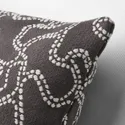IKEA GULDFLY ГУЛЬДФЛАЙ, чохол на подушку, антрацит / кремовий, 50x50 см 105.541.89 фото thumb №5
