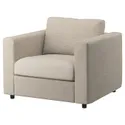 IKEA VIMLE ВІМЛЕ, крісло, Горбистий бежевий 594.771.42 фото thumb №1