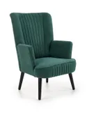 М'яке крісло оксамитове HALMAR DELGADO BLUVEL 78, темно зелений фото thumb №1
