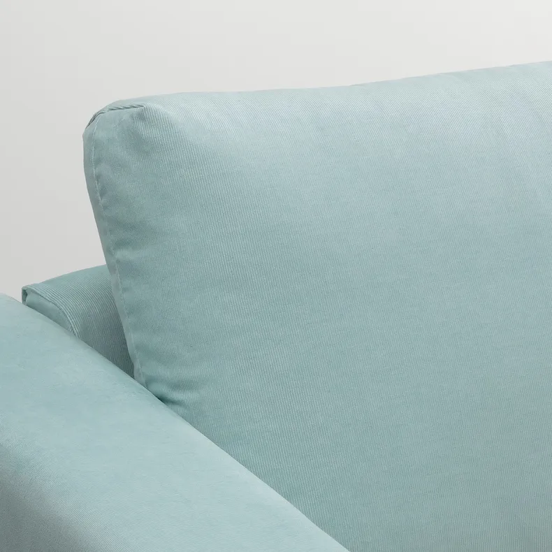 IKEA VIMLE ВИМЛЕ, 3-местный диван-кровать с козеткой, Саксемара светло-голубая 995.372.19 фото №9