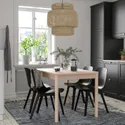 IKEA RÖNNINGE РЁННИНГЕ / ODGER ОДГЕР, стол и 4 стула, берёза / антрацит, 118 / 173 см 094.290.59 фото thumb №3