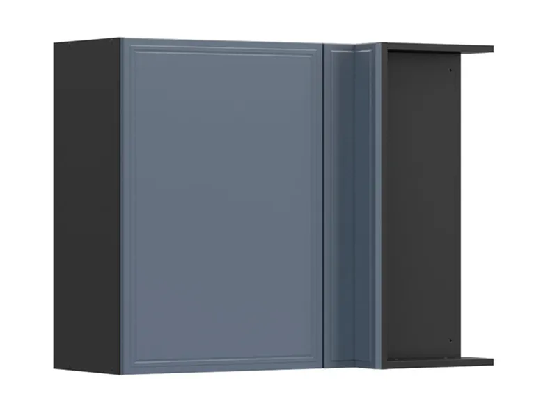 BRW Верди кухонный угловой верхний шкаф правый мистик матовый строит угловой 90х72см, черный/матовый FL_GNW_90/72/40_P/B-CA/MIM фото №2