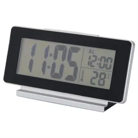 IKEA FILMIS ФИЛЬМИС, часы/термометр/будильник, низкое напряжение/черный, 16,5x9 см 305.408.27 фото