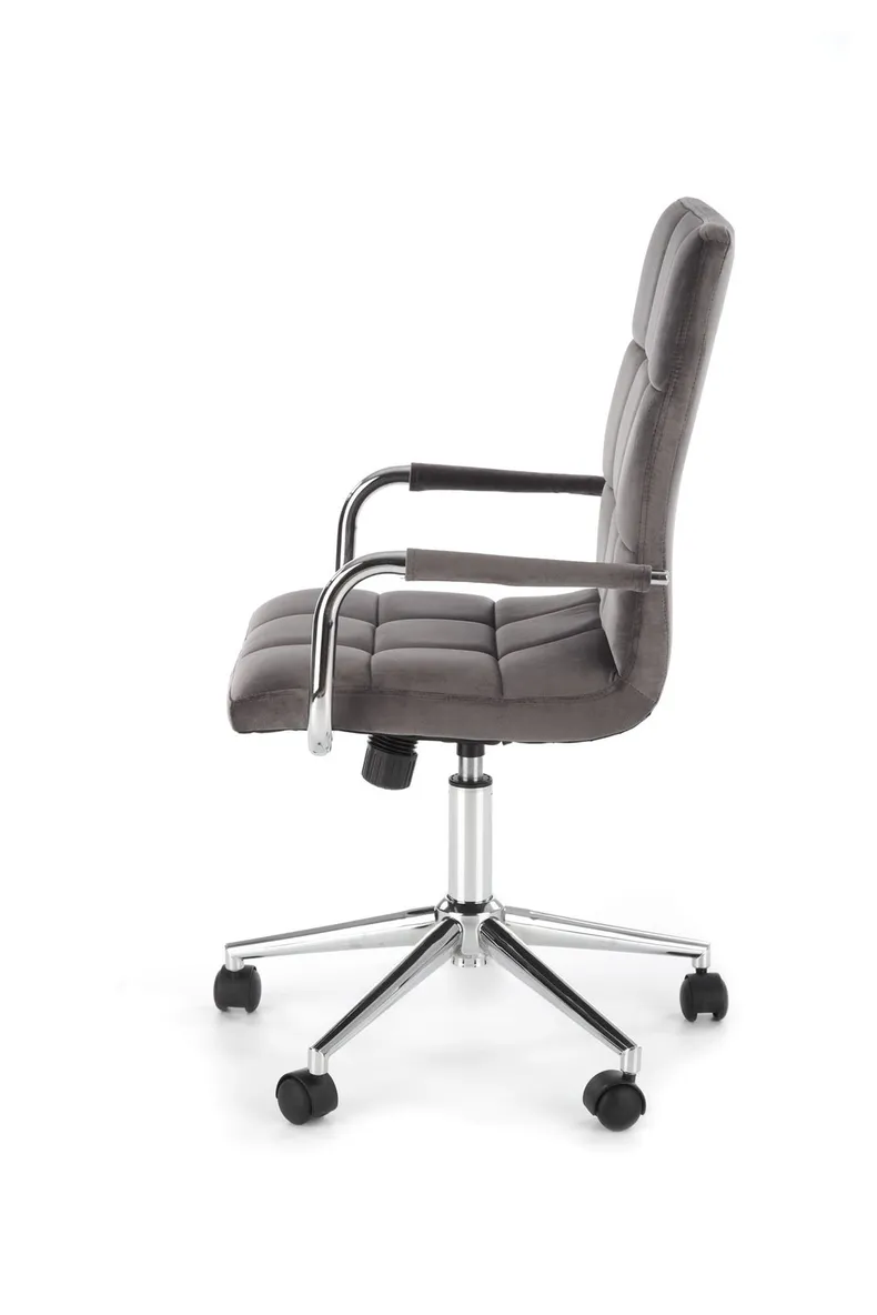 Крісло комп'ютерне офісне обертове HALMAR GONZO 4, сірий оксамит фото №2