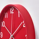 IKEA PLUTTIS ПЛУТТІС, настінний годинник, низьковольтний / червоний, 28 см 305.408.51 фото thumb №3