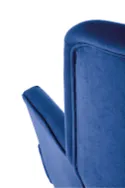 Мягкое кресло бархатное HALMAR DELGADO BLUVEL 86, темно синий фото thumb №5