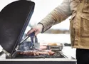 IKEA GRILLSKÄR ГРІЛЛЬШЕР, вугільний гриль, чорна, нержавіюча сталь зовнішня, 86x61 см фото thumb №5