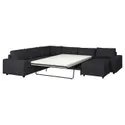 IKEA VIMLE ВІМЛЕ, кут диван-ліжко, 5-місн з кушеткою, з широкими підлокітниками/Холдований антрацит 295.442.18 фото thumb №1