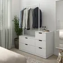 IKEA NORDLI НОРДЛІ, комод із 5 шухлядами, білий, 120x169 см 092.952.86 фото thumb №2