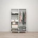 IKEA PLATSA ПЛАТСА, гардероб 2-дверный, белый / фонен белый, 120x57x191 см 294.243.72 фото thumb №3