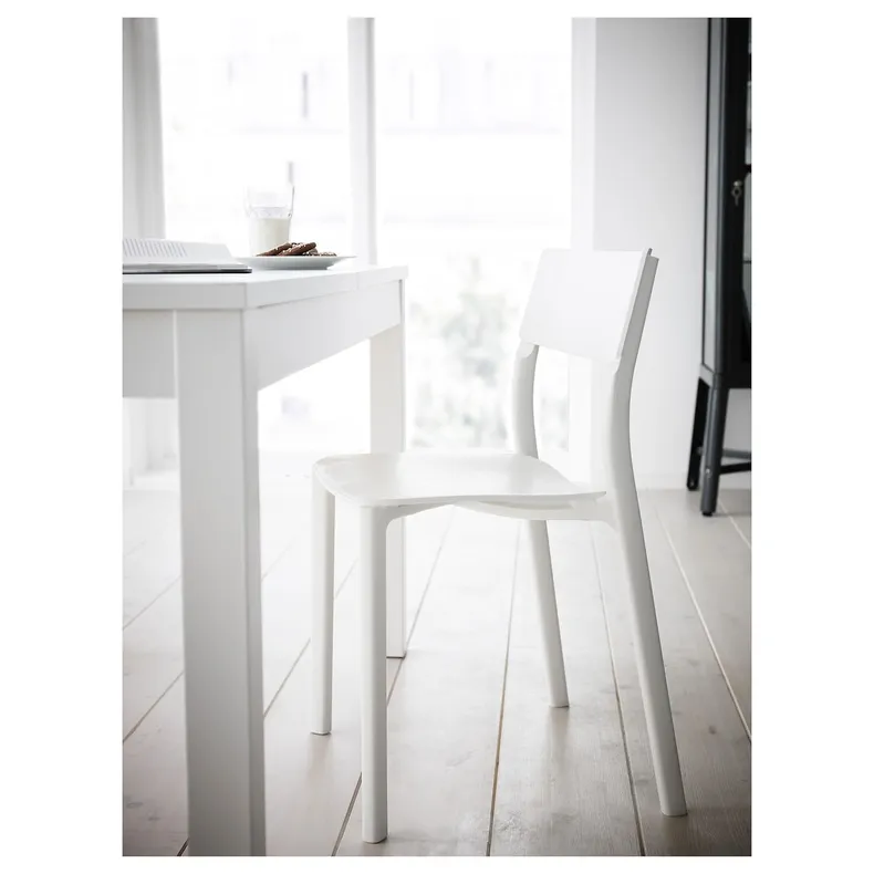IKEA JANINGE ЯНІНГЕ, стілець, білий 002.460.78 фото №5