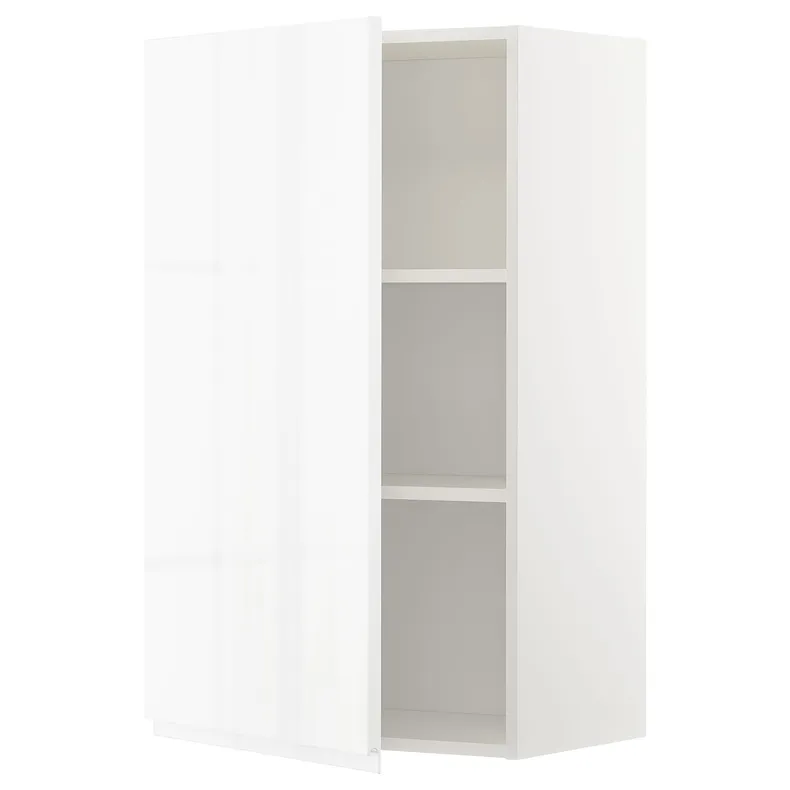 IKEA METOD МЕТОД, навесной шкаф с полками, белый / Воксторп глянцевый / белый, 60x100 см 794.614.23 фото №1
