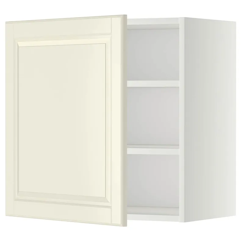 IKEA METOD МЕТОД, навесной шкаф с полками, белый / бодбинские сливки, 60x60 см 694.668.88 фото №1