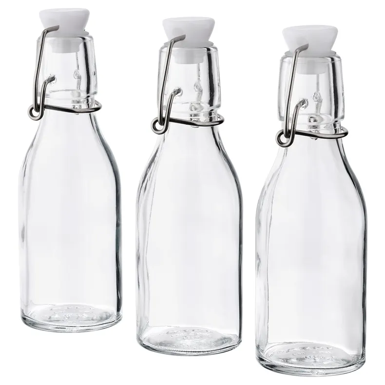 IKEA KORKEN КОРКЕН, бутылка с пробкой, прозрачное стекло, 15 кл 804.763.34 фото №1