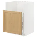 IKEA METOD МЕТОД, шкаф для мойки ТАЛЛШЁН, белый / дуб форсбака, 60x60 см 195.502.38 фото thumb №1