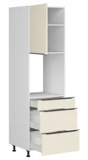 BRW Кухонный шкаф для духовки Sole L6 60 см с ящиками магнолия жемчуг, альпийский белый/жемчуг магнолии FM_DPS_60/207_2SMB/SMB/L-BAL/MAPE фото thumb №3
