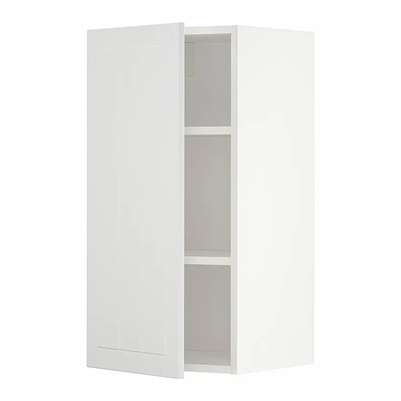 IKEA METOD МЕТОД, шафа навісна із полицями, білий / стенсундський білий, 40x80 см 094.543.55 фото №1