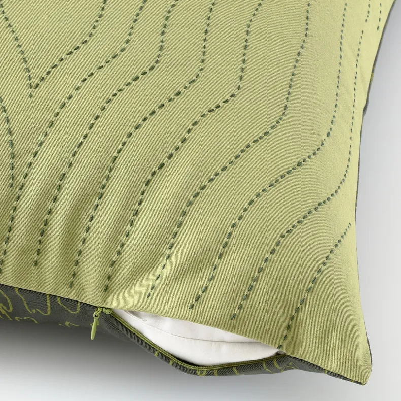 IKEA FRÖDD ФРЁДД, чехол на подушку, зеленый / Хафт, 50x50 см 105.817.91 фото №5
