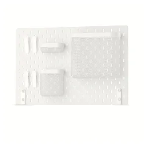 IKEA SKÅDIS СКОДИС, настенная панель, комбинация, белый, 56x37 см 195.644.81 фото