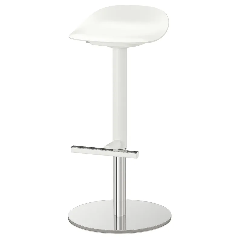 IKEA JANINGE ЯНІНГЕ, барний стілець, білий, 76 см 702.460.89 фото №1