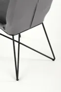 Кухонний стілець HALMAR K454 чорний, сірий фото thumb №3
