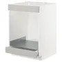 IKEA METOD МЕТОД / MAXIMERA МАКСІМЕРА, підлогова шафа для плити+дух з шухл, білий / світло-сірий Lerhyttan, 60x60 см 592.697.08 фото