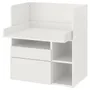 IKEA SMÅSTAD СМОСТАД, письмовий стіл, біла з 2 шухлядами, 90x79x100 см 493.922.47 фото