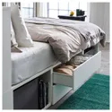 IKEA PLATSA ПЛАТСА, каркас кровати с 2 ящиками, белый / фонны, 142x244x103 см 993.029.18 фото thumb №6