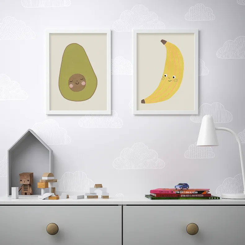 IKEA BILD БІЛЬД, постер, Авокадо та банан, 30x40 см 205.598.79 фото №2