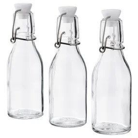 IKEA KORKEN КОРКЕН, бутылка с пробкой, прозрачное стекло, 15 кл 804.763.34 фото