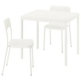 IKEA VIHALS / VIHALS, стол и 2 стула, белый/белый, 84/120x74 см 095.899.53 фото