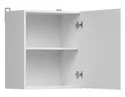 BRW Верхний шкаф для кухни Junona Line 50 см левый/правый светло-серый глянец, светло-серый глянец G1D/50/57_LP-BI/JSZP фото thumb №4