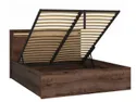 BRW Кровать Baylar 160x200 с ящиком и каркасом, монастырский дуб LOZ/160/B-DMON фото thumb №5